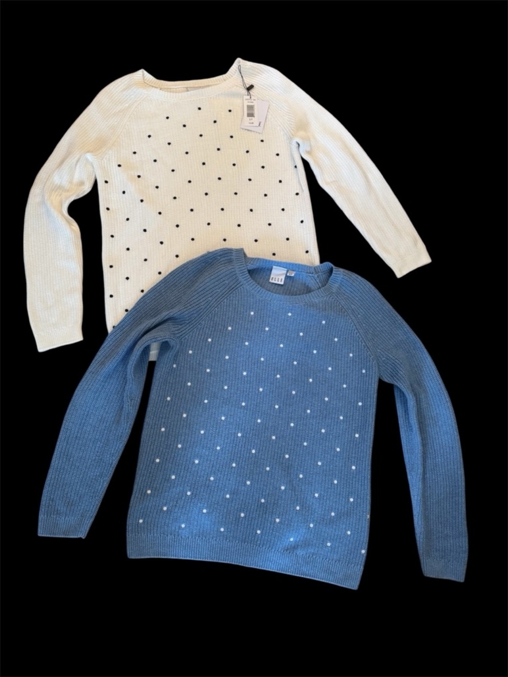 Brand new with tags Elle cotton sweater size S  blue and white